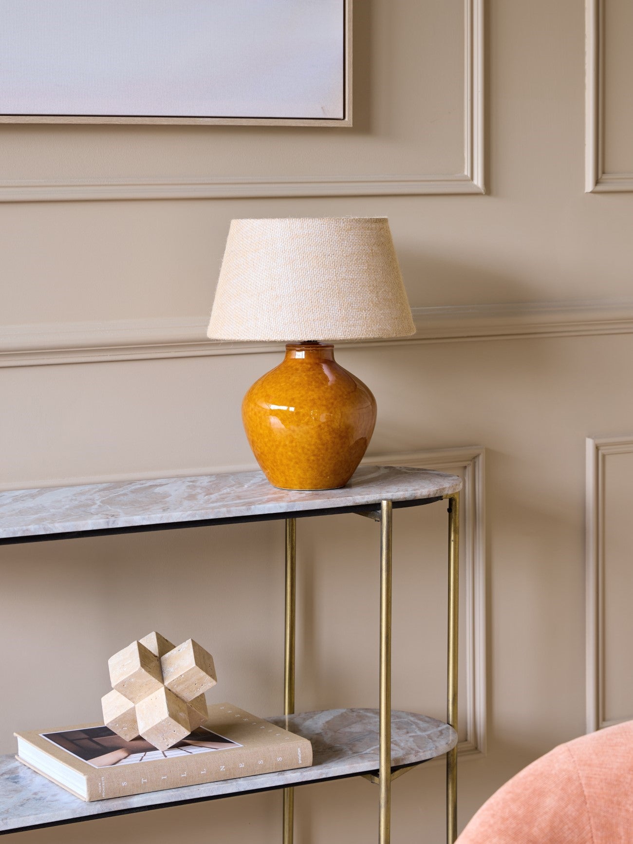Aubrey Terracotta Ceramic Table Lamp | Small